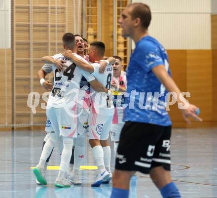 Futsal. Oesterreichische Futsal Liga. 1. OEFB Futsal Liga. . Carinthia Flamengo Futsal Club gegen FC Diamant Linz.  Torjubel  (Carinthia Flamengo Futsal Club).  Klagenfurt, 5.10..2025.
Foto: Kuess
www.qspictures.net
---
pressefotos, pressefotografie, kuess, qs, qspictures, sport, bild, bilder, bilddatenbank