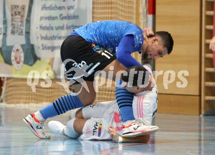 Futsal. Oesterreichische Futsal Liga. 1. OEFB Futsal Liga. . Carinthia Flamengo Futsal Club gegen FC Diamant Linz. Armin Kahvedzic   (Carinthia Flamengo Futsal Club),  Faruk Brkanic  (Linz).  Klagenfurt, 5.10..2025.
Foto: Kuess
www.qspictures.net
---
pressefotos, pressefotografie, kuess, qs, qspictures, sport, bild, bilder, bilddatenbank