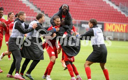 Fussball 2. Liga. SK Austria Klagenfurt gegen St. Poelten.  Torjubel Timo Altersberger   (St.Poelten).  Klagenfurt, 5.10..2025.
Foto: Kuess
www.qspictures.net
---
pressefotos, pressefotografie, kuess, qs, qspictures, sport, bild, bilder, bilddatenbank