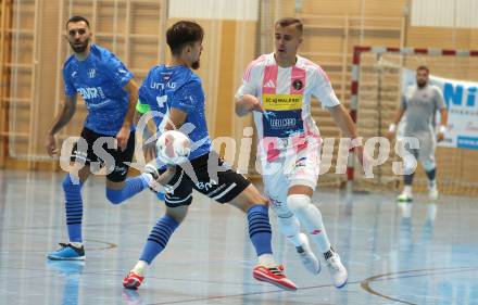 Futsal. Oesterreichische Futsal Liga. 1. OEFB Futsal Liga. . Carinthia Flamengo Futsal Club gegen FC Diamant Linz.  Sifet Lidan (Carinthia Flamengo Futsal Club), Hasib Seperovic  (Linz).  Klagenfurt, 5.10..2025.
Foto: Kuess
www.qspictures.net
---
pressefotos, pressefotografie, kuess, qs, qspictures, sport, bild, bilder, bilddatenbank