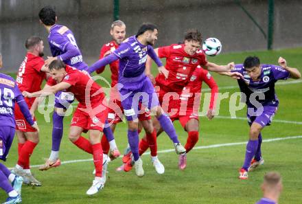 Fussball 2. Liga. SK Austria Klagenfurt gegen St. Poelten.   Marco Sebastian Gantschnig, Aiden Liu (Klagenfurt),  Timo Altersberger, Lukas Buchegger  (St.Poelten).  Klagenfurt, 5.10..2025.
Foto: Kuess
www.qspictures.net
---
pressefotos, pressefotografie, kuess, qs, qspictures, sport, bild, bilder, bilddatenbank