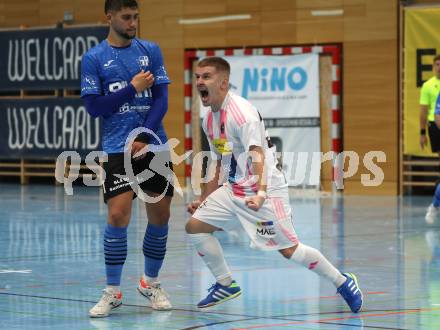 Futsal. Oesterreichische Futsal Liga. 1. OEFB Futsal Liga. . Carinthia Flamengo Futsal Club gegen FC Diamant Linz.  Torjubel Smajl Delic) (Carinthia Flamengo Futsal Club).  Klagenfurt, 5.10..2025.
Foto: Kuess
www.qspictures.net
---
pressefotos, pressefotografie, kuess, qs, qspictures, sport, bild, bilder, bilddatenbank