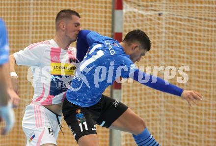 Futsal. Oesterreichische Futsal Liga. 1. OEFB Futsal Liga. . Carinthia Flamengo Futsal Club gegen FC Diamant Linz.  Zoran Vukovic  (Carinthia Flamengo Futsal Club), Faruk Brkanic   (Linz).  Klagenfurt, 5.10..2025.
Foto: Kuess
www.qspictures.net
---
pressefotos, pressefotografie, kuess, qs, qspictures, sport, bild, bilder, bilddatenbank