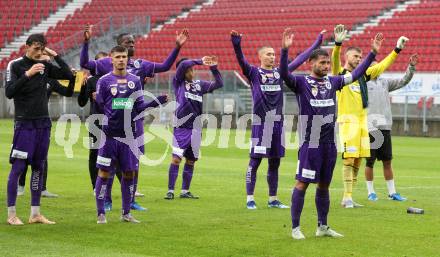 Fussball 2. Liga. SK Austria Klagenfurt gegen St. Poelten. Marcel Krnjic, Dino Delic, Bartol Barisic, Marco Gantschnig, Adanan Kanuric  (Klagenfurt).  Klagenfurt, 5.10..2025.
Foto: Kuess
www.qspictures.net
---
pressefotos, pressefotografie, kuess, qs, qspictures, sport, bild, bilder, bilddatenbank
