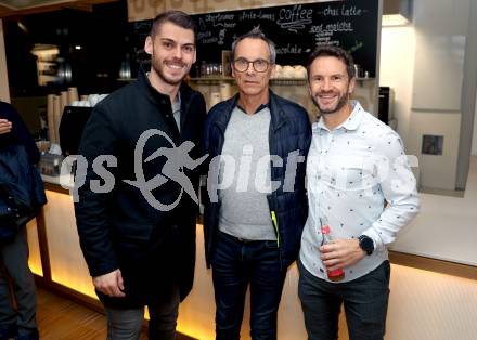 Spitzensport und Studium. Eishockey. Thomas Vallant (VSV), Franz Wilfan, Manuel Kuenstner (USI). Klagenfurt, am 8.10.2025.
Foto: Kuess
---
pressefotos, pressefotografie, kuess, qs, qspictures, sport, bild, bilder, bilddatenbank