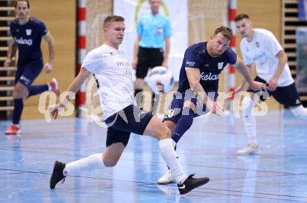 Futsal. Oesterreichische Futsal Liga. 1. OEFB Futsal Liga. . Futsal versli.at Klagenfurt  gegen LPSV Kaernten .  Denis Totoskovic  (Futsal versli.at Klagenfurt),  Senad Huseinbasic  (LPSV-Kaernten).  Klagenfurt, 12.10..2025.
Foto: Kuess
www.qspictures.net
---
pressefotos, pressefotografie, kuess, qs, qspictures, sport, bild, bilder, bilddatenbank