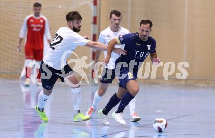 Futsal. Oesterreichische Futsal Liga. 1. OEFB Futsal Liga. . Futsal versli.at Klagenfurt  gegen LPSV Kaernten . Vahid Muharemovic  (Futsal versli.at Klagenfurt),  Elvir Dubinovic   (LPSV-Kaernten).  Klagenfurt, 12.10..2025.
Foto: Kuess
www.qspictures.net
---
pressefotos, pressefotografie, kuess, qs, qspictures, sport, bild, bilder, bilddatenbank