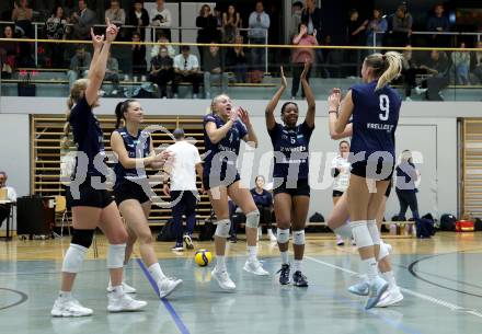 Volleyball Bundesliga. WVL. Women Volleyball League.  ATSC Wildcats gegen  Graz. Jubel  (Wildcats). Klagenfurt, am 11.10.2025.
Foto: Kuess
www.qspictures.net
---
pressefotos, pressefotografie, kuess, qs, qspictures, sport, bild, bilder, bilddatenbank
