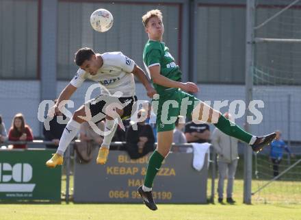 Fussball KÃ¤rntner Liga. Bleiburg gegen Voelkermarkt.  Lazar Gacic (Bleiburg), Valentin Safran   (Voelkermarkt). Bleiburg, am 11.10.2025.
Foto: Kuess
www.qspictures.net
---
pressefotos, pressefotografie, kuess, qs, qspictures, sport, bild, bilder, bilddatenbank