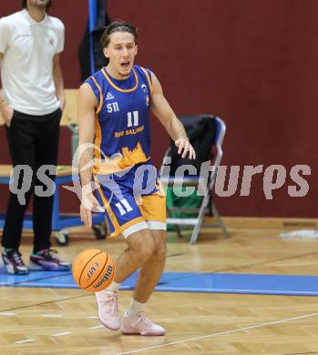 Basketball 2. Liga 2025/2026. Grunddurchgang 2. Runde.  KOS Celovec gegen BBU Salzburg.    Anes Prosic  (Salzburg). Klagenfurt, am 11.10.2025.
Foto: Kuess
---
pressefotos, pressefotografie, kuess, qs, qspictures, sport, bild, bilder, bilddatenbank