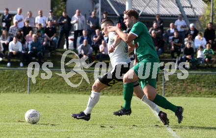 Fussball KÃ¤rntner Liga. Bleiburg gegen Voelkermarkt.  Robert Matic (Bleiburg), Lukas Ladinig   (Voelkermarkt). Bleiburg, am 11.10.2025.
Foto: Kuess
www.qspictures.net
---
pressefotos, pressefotografie, kuess, qs, qspictures, sport, bild, bilder, bilddatenbank