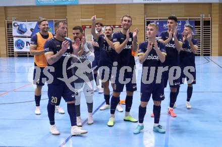 Futsal. Oesterreichische Futsal Liga. 1. OEFB Futsal Liga. . Futsal versli.at Klagenfurt  gegen LPSV Kaernten . Jubel  (Futsal versli.at Klagenfurt).  Klagenfurt, 12.10..2025.
Foto: Kuess
www.qspictures.net
---
pressefotos, pressefotografie, kuess, qs, qspictures, sport, bild, bilder, bilddatenbank