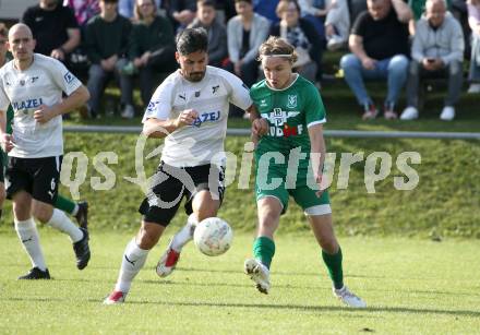 Fussball KÃ¤rntner Liga. Bleiburg gegen Voelkermarkt.  Senad Jahic (Bleiburg),  Lukas Sadnik  (Voelkermarkt). Bleiburg, am 11.10.2025.
Foto: Kuess
www.qspictures.net
---
pressefotos, pressefotografie, kuess, qs, qspictures, sport, bild, bilder, bilddatenbank