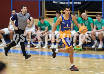 Basketball 2. Liga 2025/2026. Grunddurchgang 2. Runde.  KOS Celovec gegen BBU Salzburg.    Marvin Hylton (Salzburg). Klagenfurt, am 11.10.2025.
Foto: Kuess
---
pressefotos, pressefotografie, kuess, qs, qspictures, sport, bild, bilder, bilddatenbank
