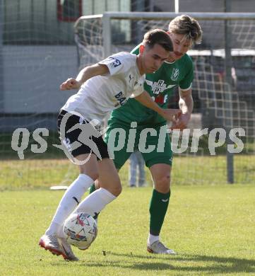 Fussball KÃ¤rntner Liga. Bleiburg gegen Voelkermarkt.  Mathias Knauder (Bleiburg),  Fabian Rafer  (Voelkermarkt). Bleiburg, am 11.10.2025.
Foto: Kuess
www.qspictures.net
---
pressefotos, pressefotografie, kuess, qs, qspictures, sport, bild, bilder, bilddatenbank
