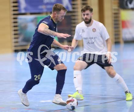 Futsal. Oesterreichische Futsal Liga. 1. OEFB Futsal Liga. . Futsal versli.at Klagenfurt  gegen LPSV Kaernten .  Denis Totoskovic   (Futsal versli.at Klagenfurt),  Elvir Dubinovic   (LPSV-Kaernten).  Klagenfurt, 12.10..2025.
Foto: Kuess
www.qspictures.net
---
pressefotos, pressefotografie, kuess, qs, qspictures, sport, bild, bilder, bilddatenbank