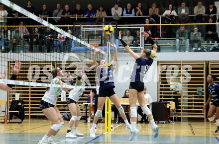 Volleyball Bundesliga. WVL. Women Volleyball League.  ATSC Wildcats gegen  Graz. Jana Zierler, Lana Husanovic (Wildcats). Klagenfurt, am 11.10.2025.
Foto: Kuess
www.qspictures.net
---
pressefotos, pressefotografie, kuess, qs, qspictures, sport, bild, bilder, bilddatenbank
