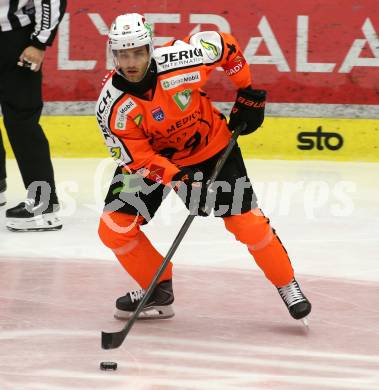 Eishockey Bundesliga. EC IDM Waermepumpen VSV gegen Moser Medical Graz99ers.   Kilian Zuendel  (Graz). Villach, am 17.10..2025.
Foto: Kuess
www.qspictures.net
---
pressefotos, pressefotografie, kuess, qs, qspictures, sport, bild, bilder, bilddatenbank