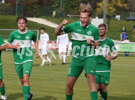 Fussball. Kaerntner Liga. Koettmannsdorf gegen Donau. Torjubel Andreas Martin Tatschl   (Donau).  Koettmannsdorf, 19.10.2025.
Foto: Kuess
www.qspictures.net
---
pressefotos, pressefotografie, kuess, qs, qspictures, sport, bild, bilder, bilddatenbank