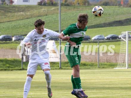 Fussball. Kaerntner Liga. Koettmannsdorf gegen Donau. Marcel Daniel Arrich (Koettmannsdorf), Marko Kravos   (Donau).  Koettmannsdorf, 19.10.2025.
Foto: Kuess
www.qspictures.net
---
pressefotos, pressefotografie, kuess, qs, qspictures, sport, bild, bilder, bilddatenbank