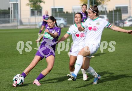 Fussball. Frauen.  2. Bundesliga. SK Austria Klagenfurt gegen Rapid Wien. Natalie Schranzer (Klagenfurt), Sandrina Haupt  (Rapid Wien).  Klagenfurt, 19.10.2025.
Foto: Kuess
www.qspictures.net
---
pressefotos, pressefotografie, kuess, qs, qspictures, sport, bild, bilder, bilddatenbank