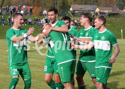 Fussball. Kaerntner Liga. Koettmannsdorf gegen Donau. Torjubel Andreas Martin Tatschl    (Donau).  Koettmannsdorf, 19.10.2025.
Foto: Kuess
www.qspictures.net
---
pressefotos, pressefotografie, kuess, qs, qspictures, sport, bild, bilder, bilddatenbank