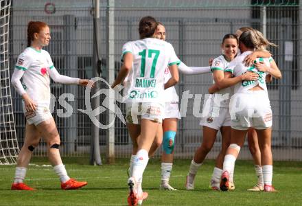 Fussball. Frauen.  2. Bundesliga. SK Austria Klagenfurt gegen Rapid Wien.  Torjubel   (Rapid Wien).  Klagenfurt, 19.10.2025.
Foto: Kuess
www.qspictures.net
---
pressefotos, pressefotografie, kuess, qs, qspictures, sport, bild, bilder, bilddatenbank
