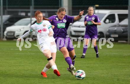 Fussball. Frauen.  2. Bundesliga. SK Austria Klagenfurt gegen Rapid Wien. Alina-Marie Vaschauner  (Klagenfurt), Vanessa Rauter   (Rapid Wien).  Klagenfurt, 19.10.2025.
Foto: Kuess
www.qspictures.net
---
pressefotos, pressefotografie, kuess, qs, qspictures, sport, bild, bilder, bilddatenbank