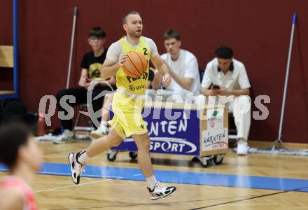 Basketball 2. Liga 2025/2026. Grunddurchgang 3. Runde.  Woerthersee Piraten gegen Upper Austrian Ballers.  Tim Huber  (Piraten) Klagenfurt, am 18.10.2025.
Foto: Kuess
---
pressefotos, pressefotografie, kuess, qs, qspictures, sport, bild, bilder, bilddatenbank