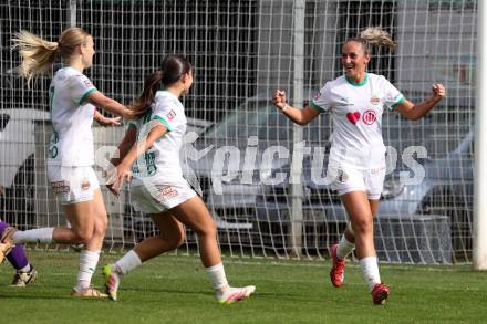 Fussball. Frauen.  2. Bundesliga. SK Austria Klagenfurt gegen Rapid Wien.  Torjubel Aldijana Masinovic   (Rapid Wien).  Klagenfurt, 19.10.2025.
Foto: Kuess
www.qspictures.net
---
pressefotos, pressefotografie, kuess, qs, qspictures, sport, bild, bilder, bilddatenbank