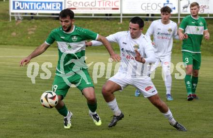 Fussball. Kaerntner Liga. Koettmannsdorf gegen Donau. Matteo Juan (Koettmannsdorf), Surfjan Sulemani   (Donau).  Koettmannsdorf, 19.10.2025.
Foto: Kuess
www.qspictures.net
---
pressefotos, pressefotografie, kuess, qs, qspictures, sport, bild, bilder, bilddatenbank