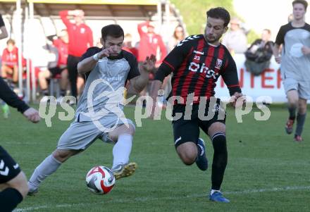 Fussball 1. Klasse West. Admira Villach gegen Oberlienz.  Ayman Alshehadat  (Admira),  Luis Henrique Oliveira de Almeida  (Oberlienz). Villach, am 18.10.2025.
Foto: Kuess
www.qspictures.net
---
pressefotos, pressefotografie, kuess, qs, qspictures, sport, bild, bilder, bilddatenbank