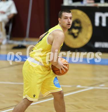 Basketball 2. Liga 2025/2026. Grunddurchgang 3. Runde.  Woerthersee Piraten gegen Upper Austrian Ballers.   David Jelkic  (Piraten). Klagenfurt, am 18.10.2025.
Foto: Kuess
---
pressefotos, pressefotografie, kuess, qs, qspictures, sport, bild, bilder, bilddatenbank