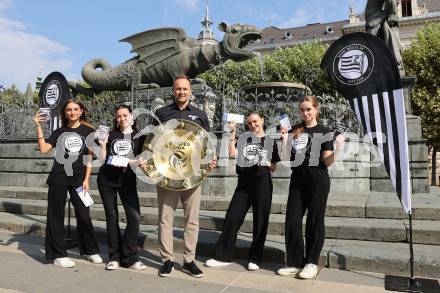 Fussball Bundesliga. Promotion Tour SK Sturm Graz.  Thomas Tebbich (Geschaeftsfuehrer Wirtschaft). Klagenfurt, am 18.8.2025.
Foto. Kuess
www.qspictures.net
---
pressefotos, pressefotografie, kuess, qs, qspictures, sport, bild, bilder, bilddatenbank
