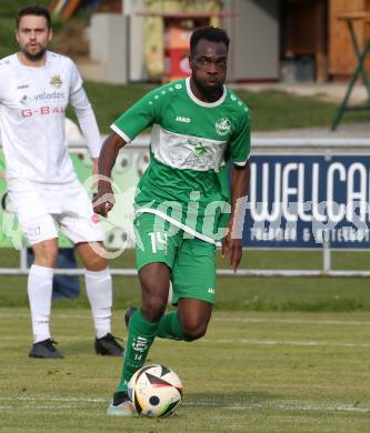 Fussball. Kaerntner Liga. Koettmannsdorf gegen Donau.  Boyo Jarjue Sturm  (Donau).  Koettmannsdorf, 19.10.2025.
Foto: Kuess
www.qspictures.net
---
pressefotos, pressefotografie, kuess, qs, qspictures, sport, bild, bilder, bilddatenbank