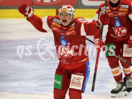 Eishockey ICE Bundesliga. KAC gegen Olimpija Ljubljana.  Torjubel David Waschnig (KAC),    Klagenfurt, am 26.10.2025
Foto: Kuess
---
pressefotos, pressefotografie, kuess, qs, qspictures, sport, bild, bilder, bilddatenbank