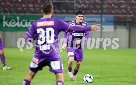 Fussball 2. Liga. SK Austria Klagenfurt gegen SK Sturm Graz II. Almir Oda, Michael Lang   (Klagenfurt).  Klagenfurt, 24.10..2025.
Foto: Kuess
www.qspictures.net
---
pressefotos, pressefotografie, kuess, qs, qspictures, sport, bild, bilder, bilddatenbank