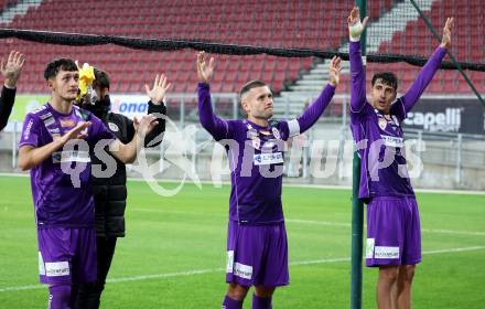 Fussball 2. Liga. SK Austria Klagenfurt gegen SK Sturm Graz II.  Marcel Krnjic, Marco Gantschnig, Mario Matkovic  (Klagenfurt).  Klagenfurt, 24.10..2025.
Foto: Kuess
www.qspictures.net
---
pressefotos, pressefotografie, kuess, qs, qspictures, sport, bild, bilder, bilddatenbank