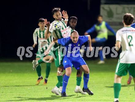 Fussball. Kaerntner Liga. Donau gegen Bleiburg. Melvin Osmic  (Donau),  Nikola Tolimir (Bleiburg).  Klagenfurt, am 31.10.2025.
Foto: Kuess
www.qspictures.net
---
pressefotos, pressefotografie, kuess, qs, qspictures, sport, bild, bilder, bilddatenbank