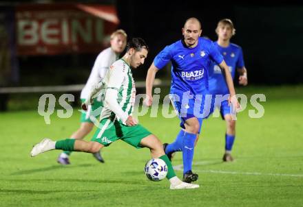 Fussball. Kaerntner Liga. Donau gegen Bleiburg.  Yosifov Svetlozar Angelov (Donau), Nikola Tolimir  (Bleiburg).  Klagenfurt, am 31.10.2025.
Foto: Kuess
www.qspictures.net
---
pressefotos, pressefotografie, kuess, qs, qspictures, sport, bild, bilder, bilddatenbank