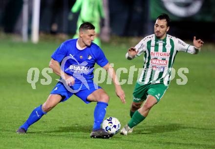 Fussball. Kaerntner Liga. Donau gegen Bleiburg.  Yosifov Svetlozar Angelov (Donau),  Robert Matic (Bleiburg).  Klagenfurt, am 31.10.2025.
Foto: Kuess
www.qspictures.net
---
pressefotos, pressefotografie, kuess, qs, qspictures, sport, bild, bilder, bilddatenbank