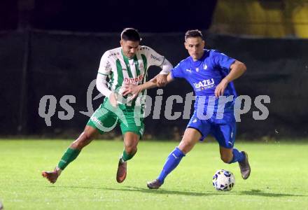 Fussball. Kaerntner Liga. Donau gegen Bleiburg.  Damjan Jovanovic (Donau),  Robert Matic (Bleiburg).  Klagenfurt, am 31.10.2025.
Foto: Kuess
www.qspictures.net
---
pressefotos, pressefotografie, kuess, qs, qspictures, sport, bild, bilder, bilddatenbank
