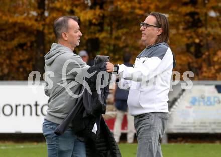 Fussball. Kaerntner Liga. KAC1909 gegen Spittal. Trainer Rudolf Perz  (KAC), Trainer Richard Huber   (Spittal).  Klagenfurt, am 2.11.2025.
Foto: Kuess
www.qspictures.net
---
pressefotos, pressefotografie, kuess, qs, qspictures, sport, bild, bilder, bilddatenbank