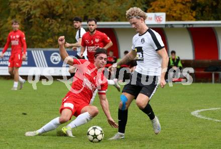 Fussball. Kaerntner Liga. KAC1909 gegen Spittal.  Patrick Legner (KAC), Stefan Kofler  (Spittal).  Klagenfurt, am 2.11.2025.
Foto: Kuess
www.qspictures.net
---
pressefotos, pressefotografie, kuess, qs, qspictures, sport, bild, bilder, bilddatenbank