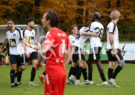 Fussball. Kaerntner Liga. KAC1909 gegen Spittal.   Torjubel Miha Kostanjsek (Spittal).  Klagenfurt, am 2.11.2025.
Foto: Kuess
www.qspictures.net
---
pressefotos, pressefotografie, kuess, qs, qspictures, sport, bild, bilder, bilddatenbank