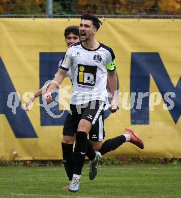 Fussball. Kaerntner Liga. KAC1909 gegen Spittal.   Torjubel Denin Matoruga   (Spittal).  Klagenfurt, am 2.11.2025.
Foto: Kuess
www.qspictures.net
---
pressefotos, pressefotografie, kuess, qs, qspictures, sport, bild, bilder, bilddatenbank