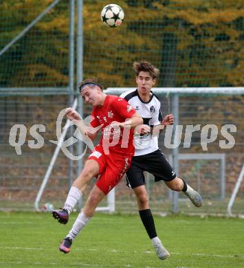 Fussball. Kaerntner Liga. KAC1909 gegen Spittal. Alexander Bergmann  (KAC),  Moritz Mueller  (Spittal).  Klagenfurt, am 2.11.2025.
Foto: Kuess
www.qspictures.net
---
pressefotos, pressefotografie, kuess, qs, qspictures, sport, bild, bilder, bilddatenbank