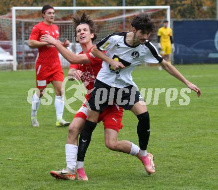 Fussball. Kaerntner Liga. KAC1909 gegen Spittal. Maximilian Walter Grochar  (KAC),  Mersad Ramic  (Spittal).  Klagenfurt, am 2.11.2025.
Foto: Kuess
www.qspictures.net
---
pressefotos, pressefotografie, kuess, qs, qspictures, sport, bild, bilder, bilddatenbank