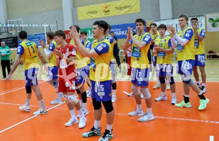Volleyball Bundesliga. AVL. Austrian Volleyball League.   (Aich/Dob) gegen Waldviertel.  Jubel (Aich/Dob). Bleiburg, am 5.11.2025.
Foto: Kuess
www.qspictures.net
---
pressefotos, pressefotografie, kuess, qs, qspictures, sport, bild, bilder, bilddatenbank