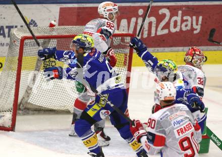 Eishockey ICE Bundesliga.  Winn2day ICE Hockey League. VSV gegen KAC.   Torjubel Nick Hutchison  (VSV). Villach am 14.11.2025.
Foto: Kuess
www.qspictures.net
---
pressefotos, pressefotografie, kuess, qs, qspictures, sport, bild, bilder, bilddatenbank